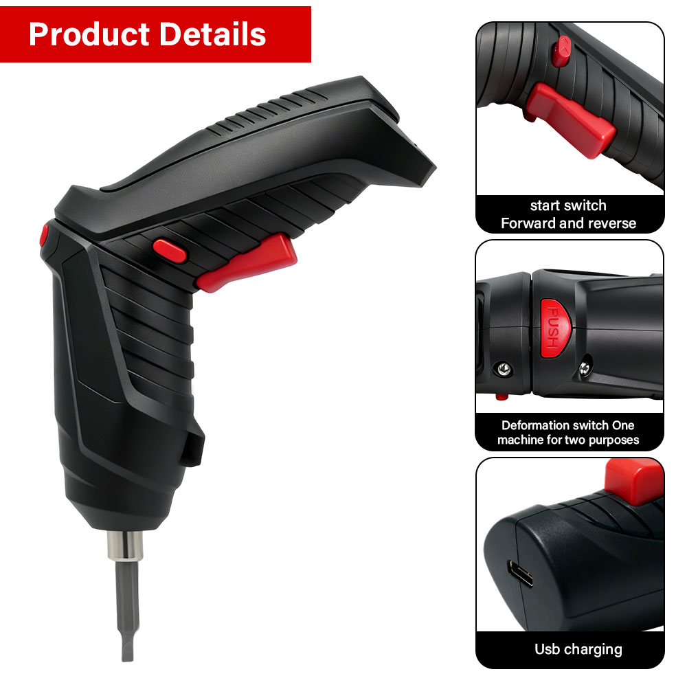 Electric Screwdriver Rechargeable Usb - Multifunctional 3.6V Rechargeable Li-ion Cordless Electric