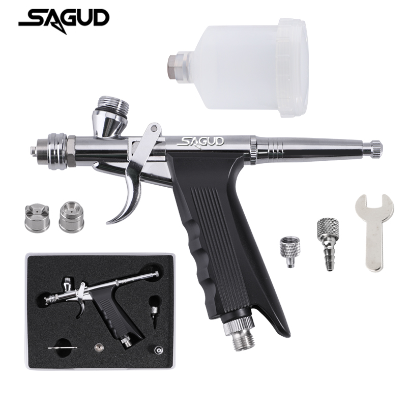 Airbrush Kit With Mini Compressor - Gravity-Feed Airbrush Dual-Action Pistol Grip Trigger-type
