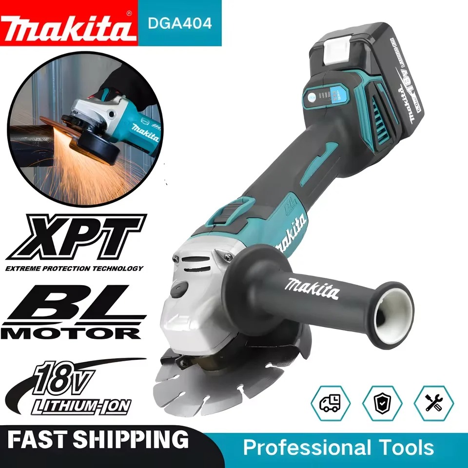 Brushless Angle Grinder Battery Powered - Makita DGA404 125mm Brushless Cordless Angle