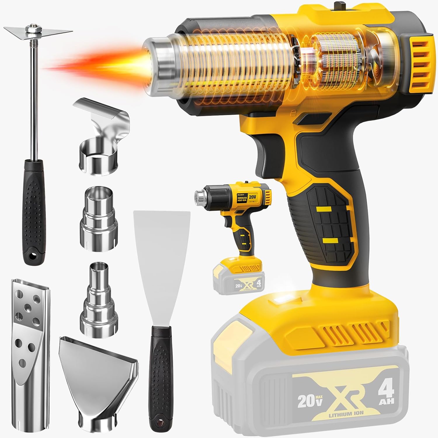 Cordless Heat Gun For Shrink Tubing - Cordless Heat Gun Compatible with 20V