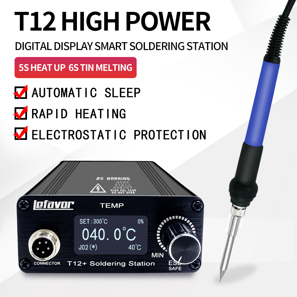Digital Soldering Station T12 - T12+ Soldering Station Soldering iron 1.3inch