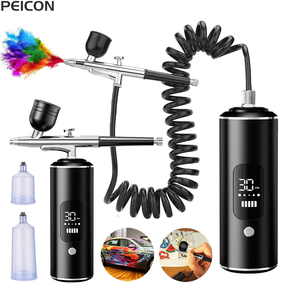 Airbrush with Compressor Porta - Airbrush Kit With Mini Compressor ulasan dan harga