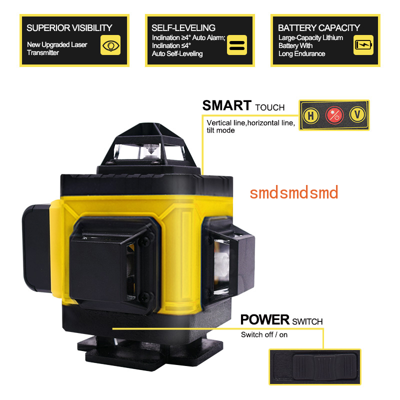16 Lines 4D Laser Level Horizo - Laser Level 16 Lines 4D Green ulasan dan harga