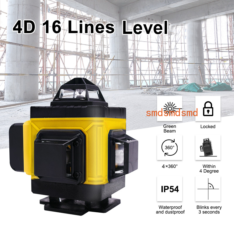 16 Lines 4D Laser Level Horizo - Laser Level 16 Lines 4D Green ulasan dan harga
