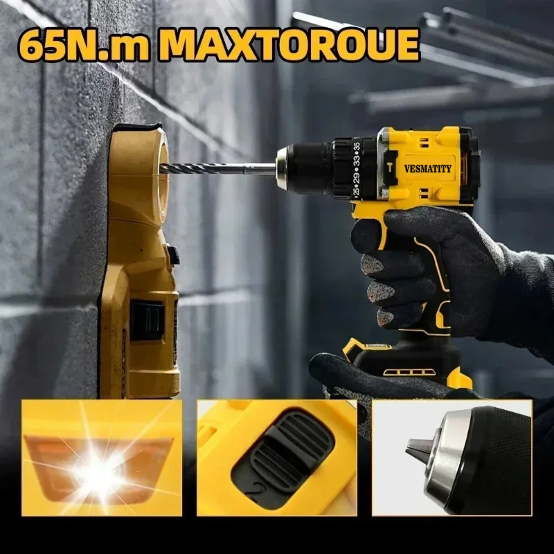 DCD805 Brushless Impact Drill  - Brushless Cordless Electric Drill 18V ulasan dan harga