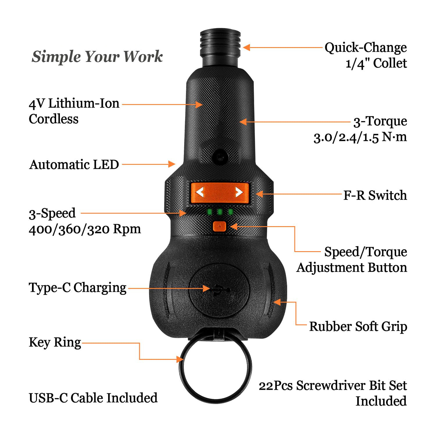 Cordless Electric Screwdriver  - Electric Screwdriver Rechargeable Usb ulasan dan harga