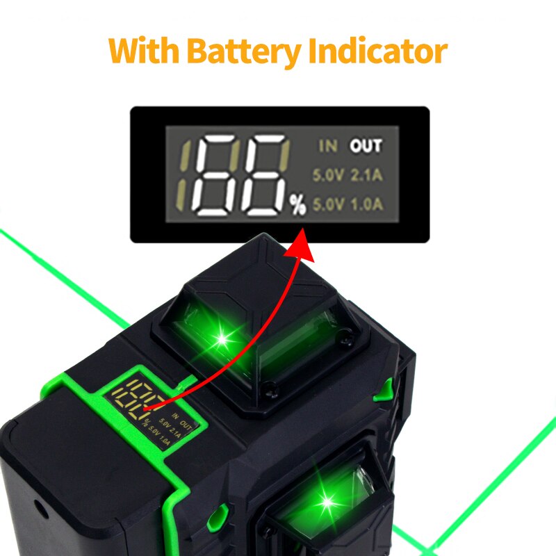 FEIDSIDE 16/12 Lines 4D/3D Las - Laser Level 16 Lines 4D Green ulasan dan harga