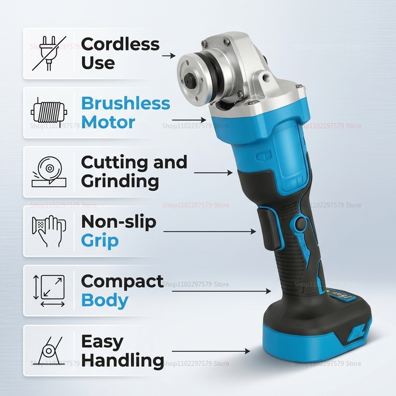 Professional 18V Brushless Ang - Brushless Angle Grinder Battery Powered ulasan dan harga