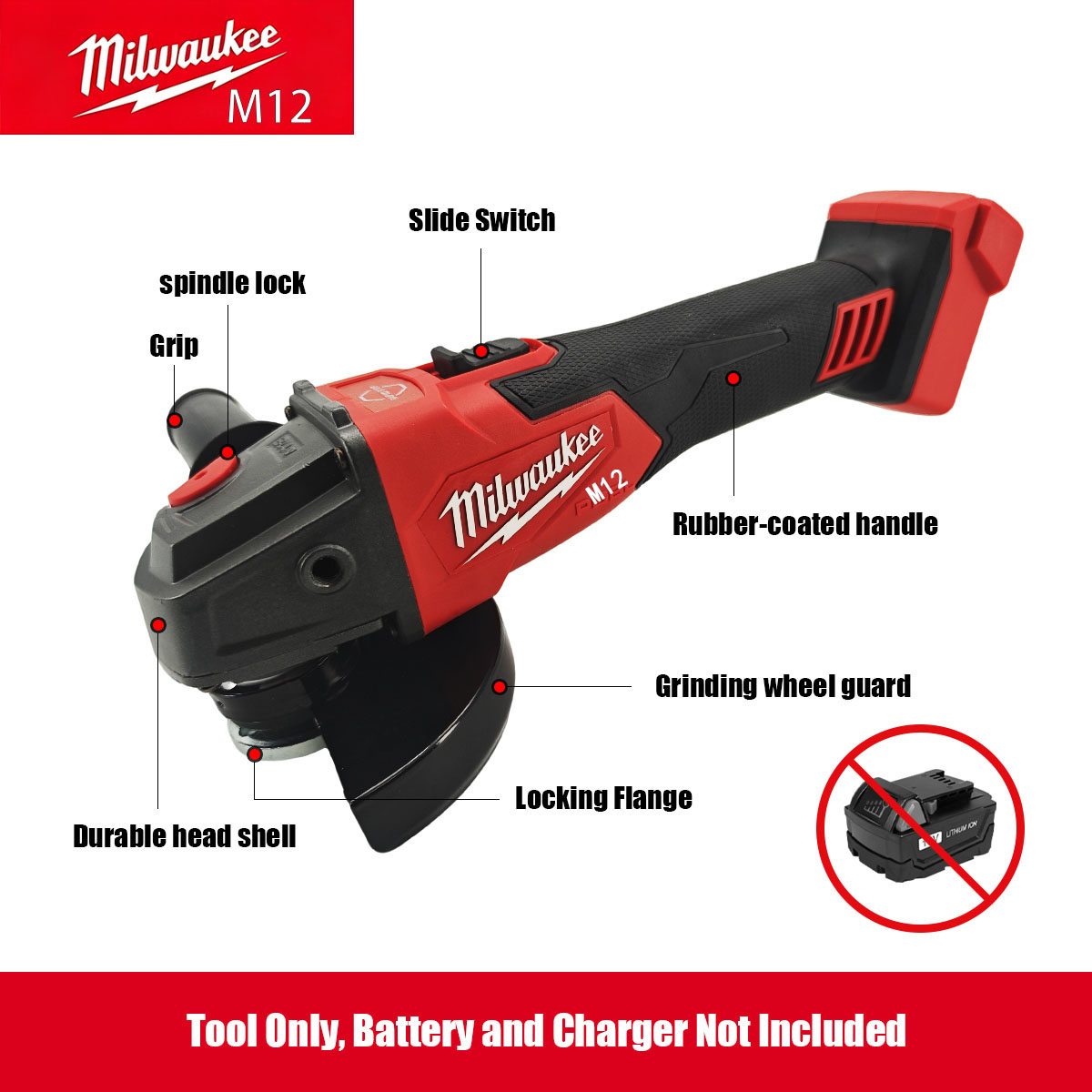 MilwaukeeM12 M18 Brushless Ang - Brushless Angle Grinder Battery Powered ulasan dan harga