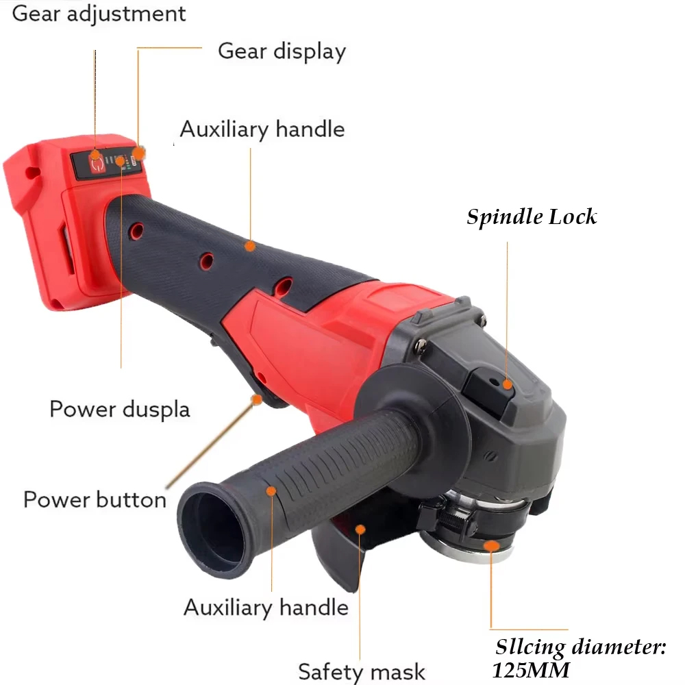 125mm Electric Angle Grinder 3 - Brushless Angle Grinder Battery Powered ulasan dan harga