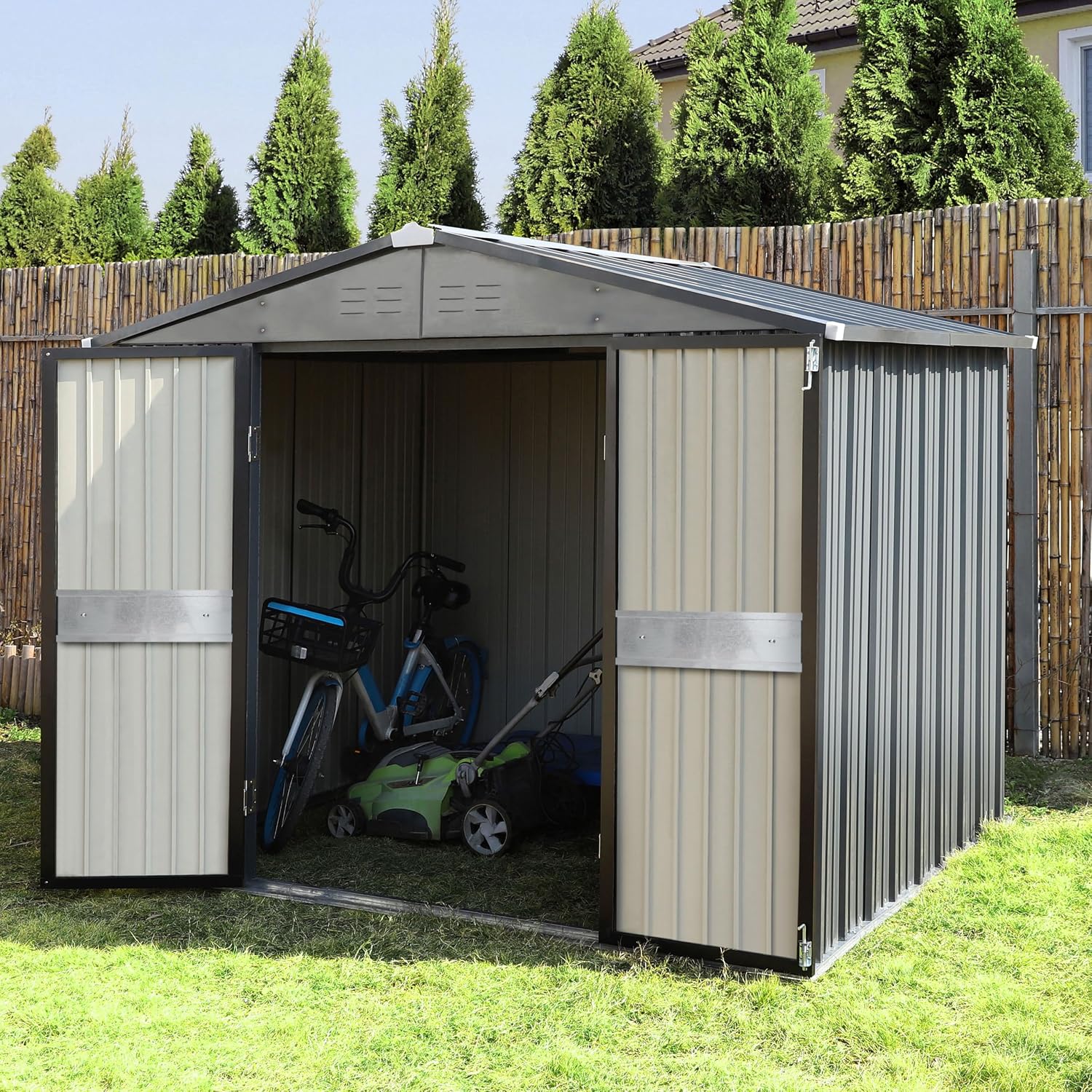 10' x 10' Outdoor Storage Shed - Garden Tools ulasan dan harga