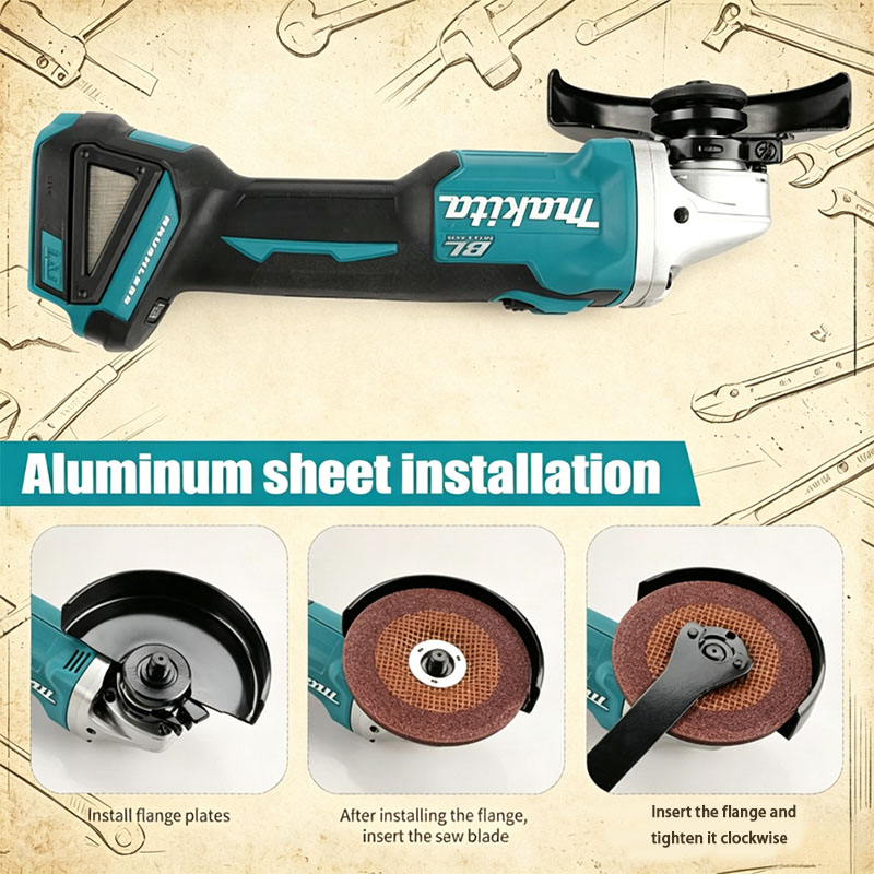 Makita DGA504 18V 6.0Ah 125mm  - Brushless Angle Grinder Battery Powered ulasan dan harga