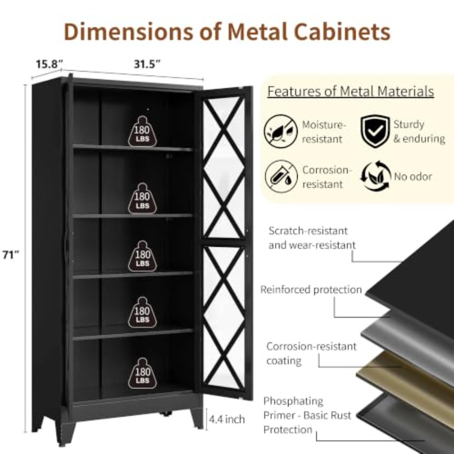 71 H Glass Display Cabinet for - Hardware ulasan dan harga