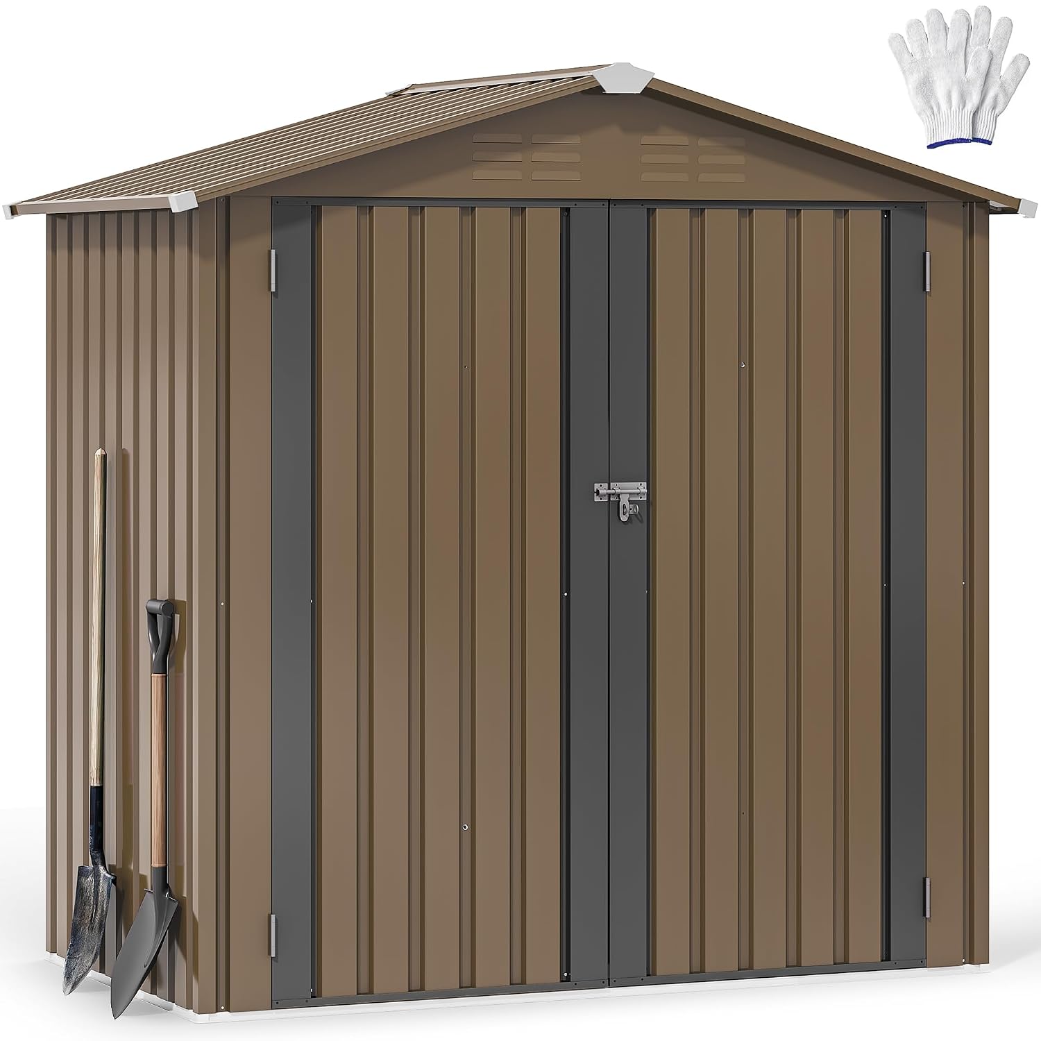6x4ft Metal Outdoor Storage Sh - Garden Tools ulasan dan harga