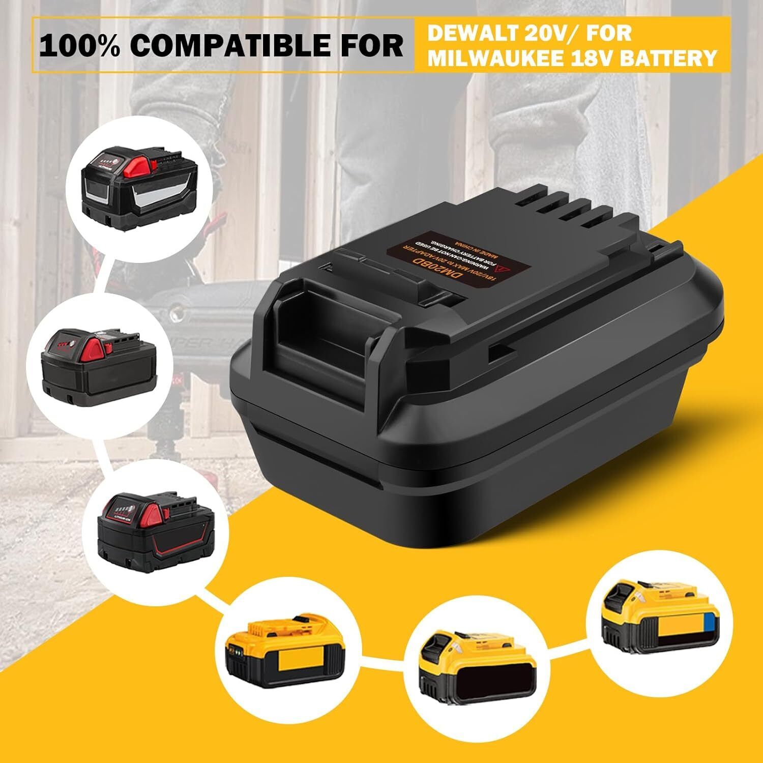 DM20BD Battery Adapter for DeW - Brushless Cordless Electric Drill 18V ulasan dan harga