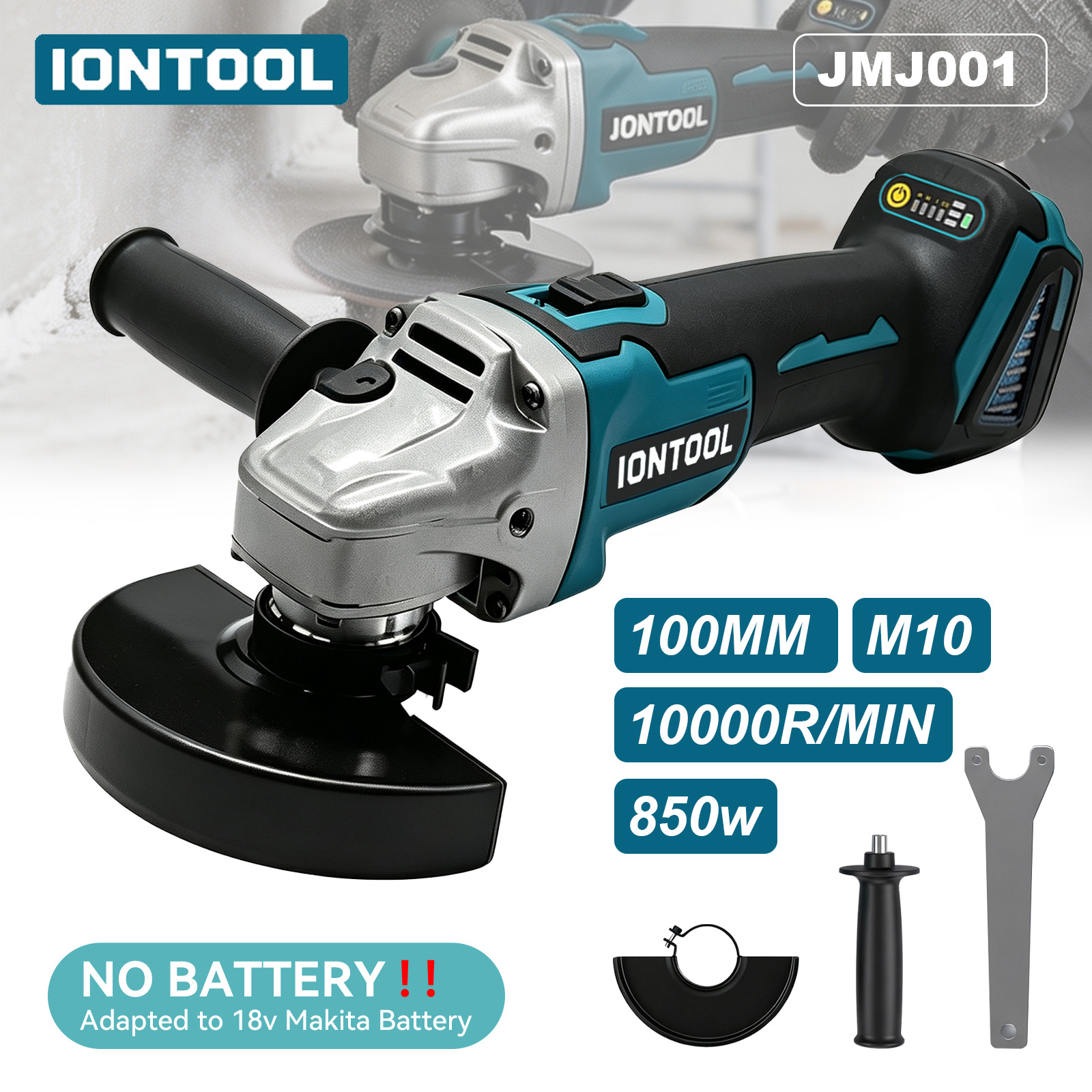 IONTOOL 850W 100mm Cordless An - Brushless Angle Grinder Battery Powered ulasan dan harga