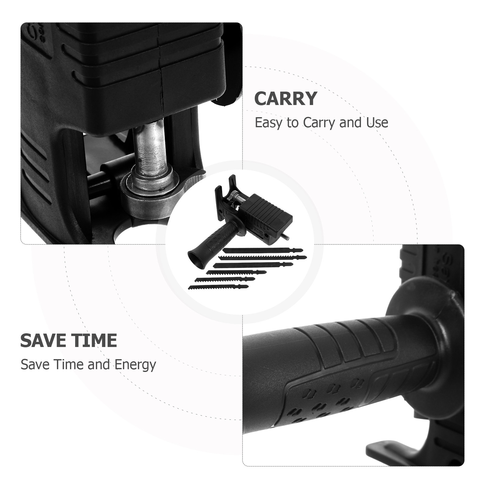 7 Piece Set Electric Drill Con - Reciprocating Saw Attachment Drill ulasan dan harga