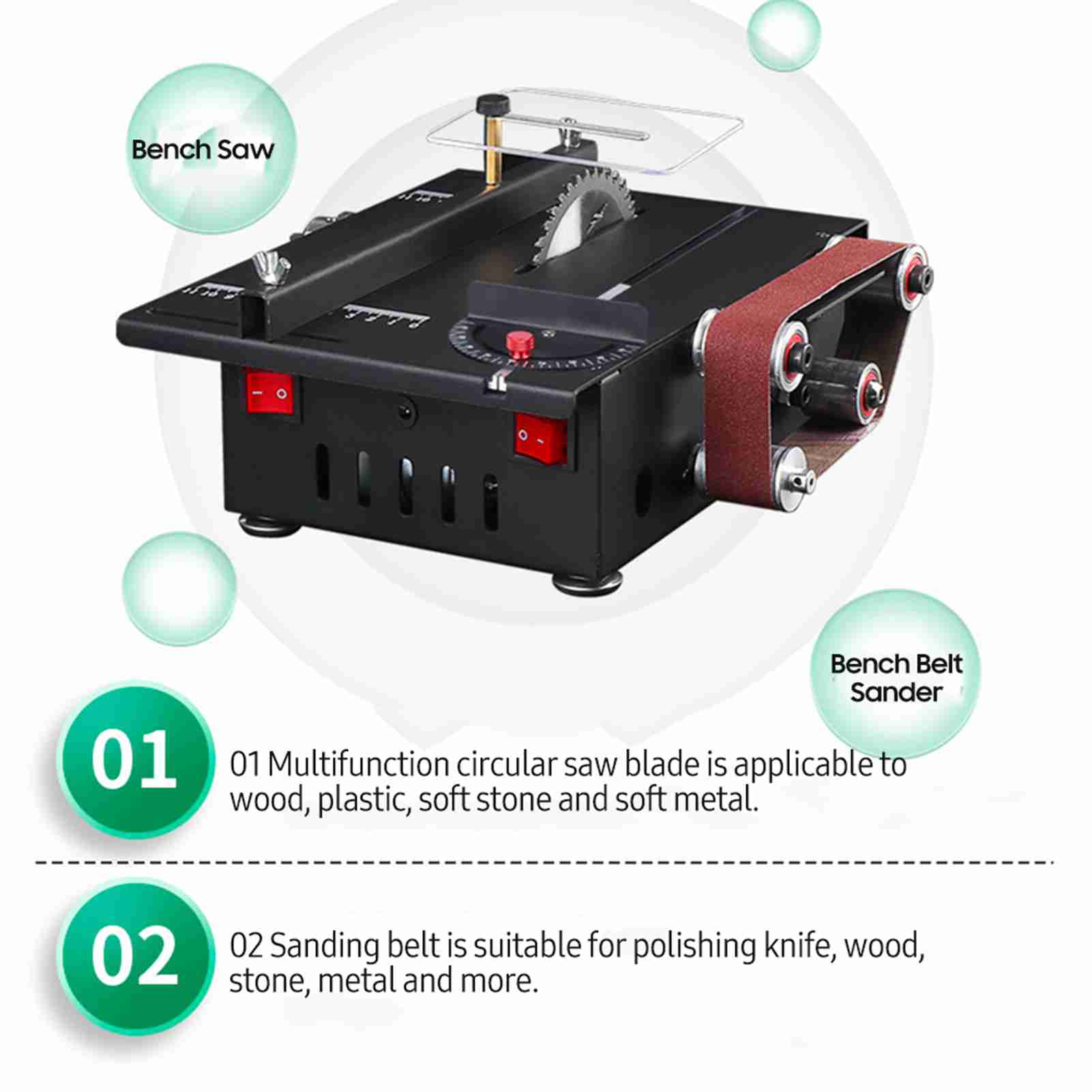 200W Mini Bench Saw and Belt S - Mini Table Saw For Woodworking ulasan dan harga
