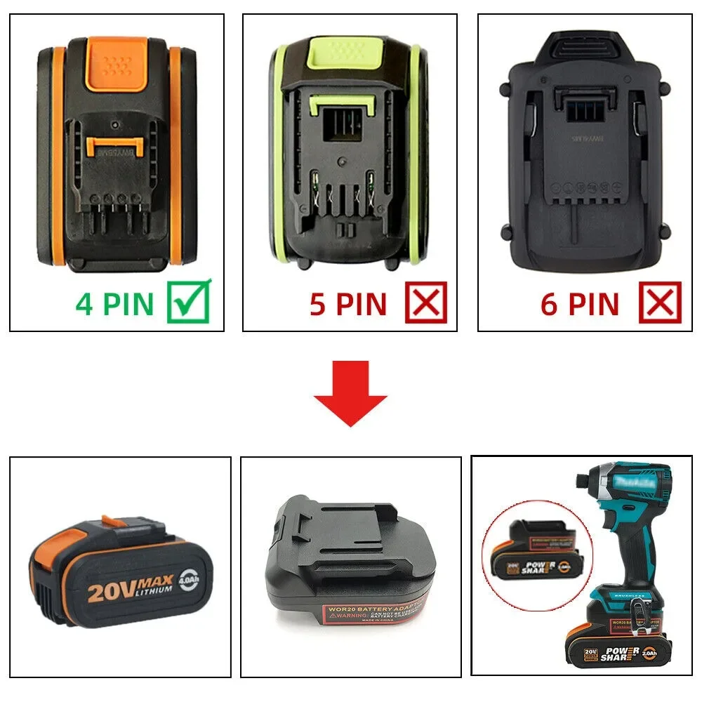 Converter Battery Adapter For  - Brushless Cordless Electric Drill 18V ulasan dan harga