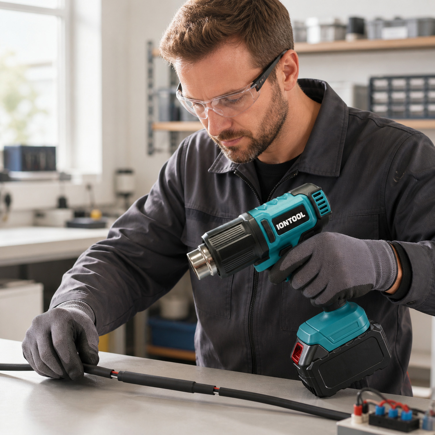 IONTOOL 250/500LPM 550℃ Cordle - Cordless Heat Gun For Shrink Tubing ulasan dan harga