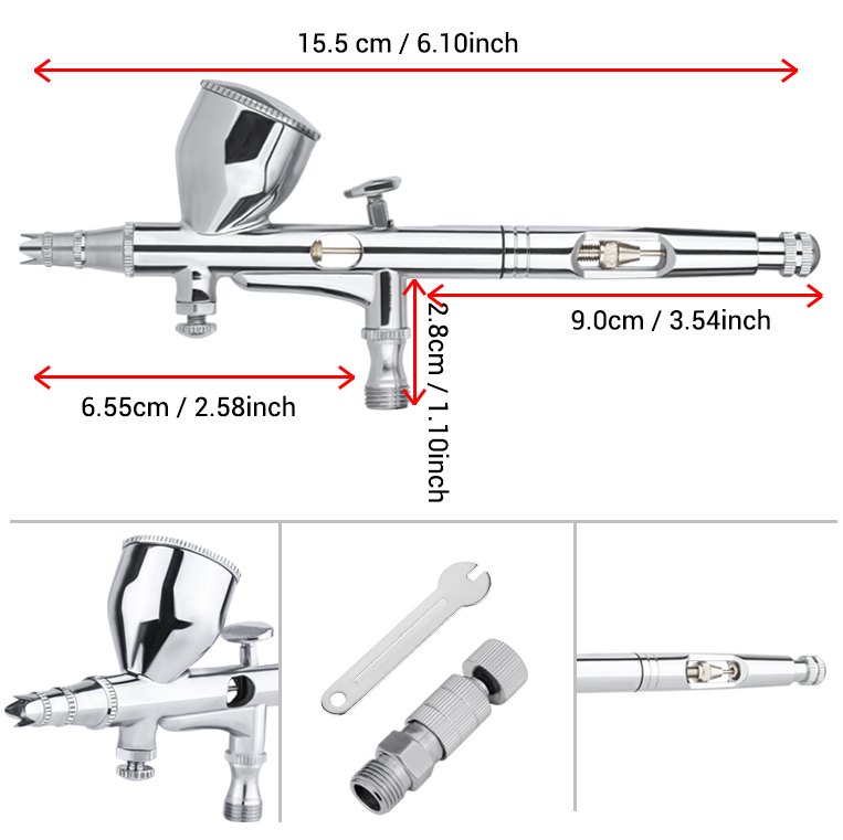 Gravity Dual-action Mini 9cc A - Airbrush Kit With Mini Compressor ulasan dan harga