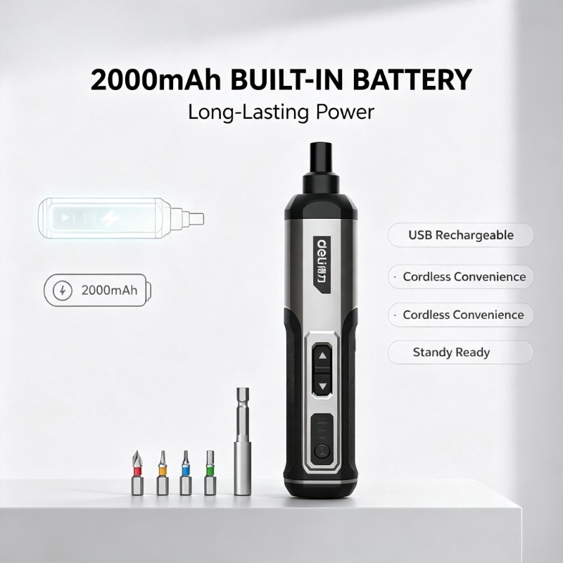 Deli 4V 3‑Speed Cordless Elect - Electric Screwdriver Rechargeable Usb ulasan dan harga