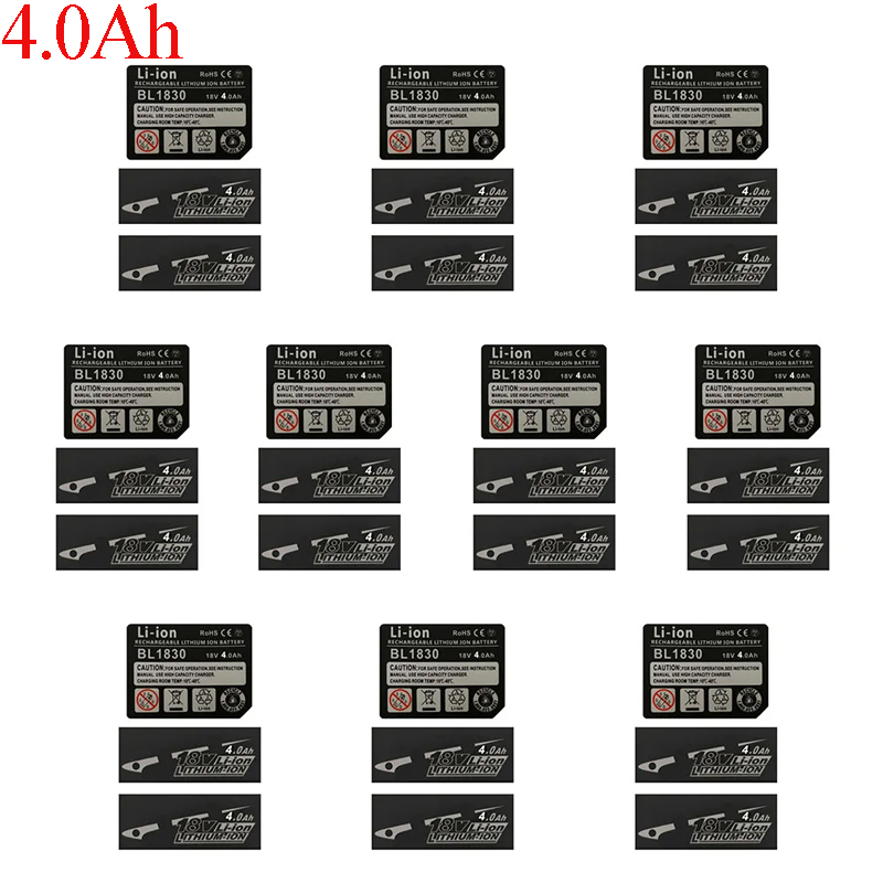10 Sets BL1830 Tag Li-Ion Batt - Brushless Cordless Electric Drill 18V ulasan dan harga