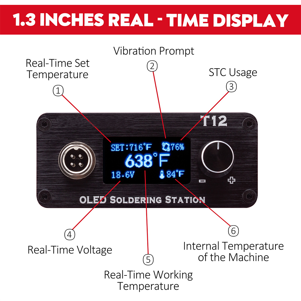 OLED T12 Soldering Iron Statio - Digital Soldering Station T12 ulasan dan harga