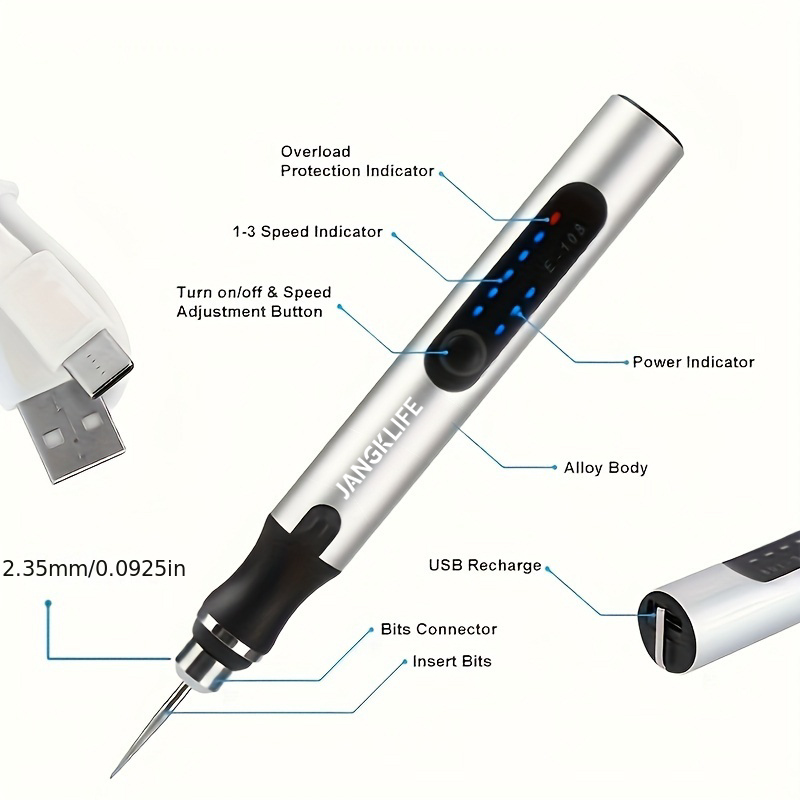 JANGKLIFE USB Cordless Rotary  - Cordless Rotary Tool Kit Accessories ulasan dan harga
