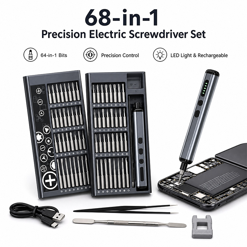 68 in 1 Precision Electric Scr - Electric Screwdriver Rechargeable Usb ulasan dan harga