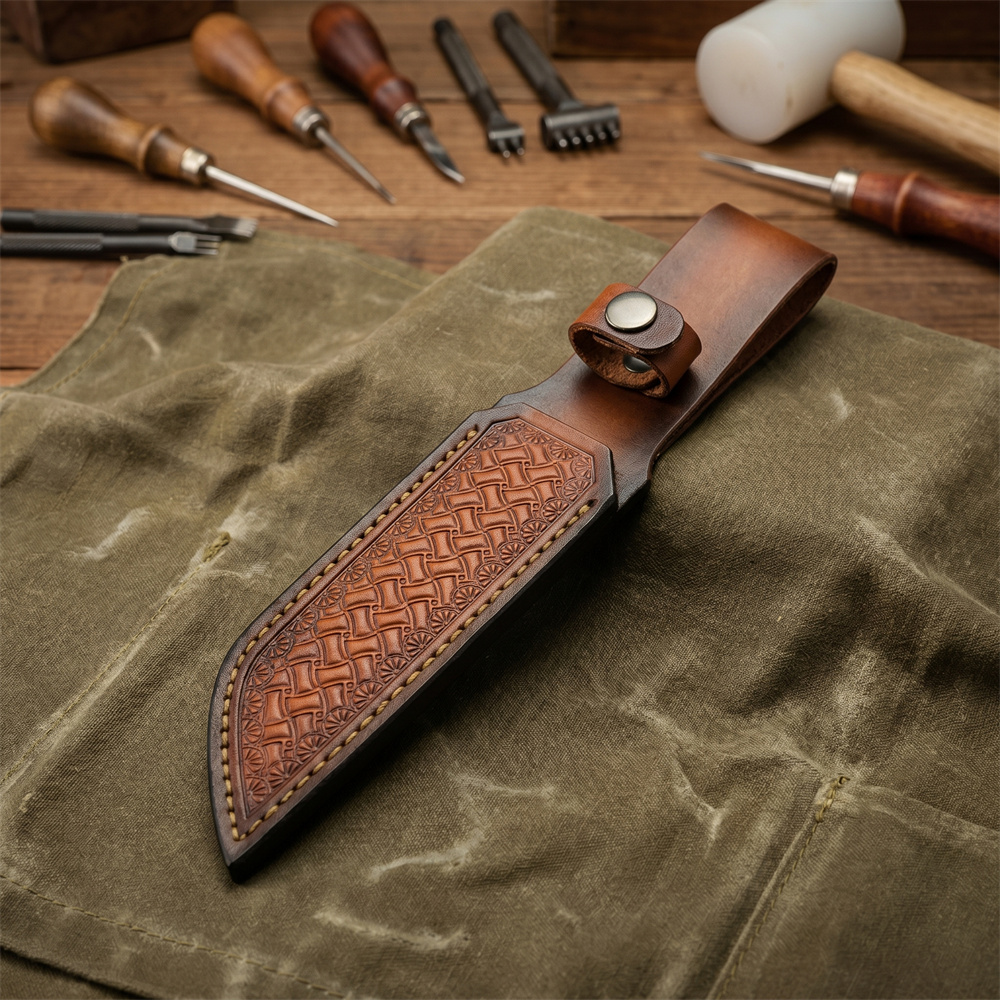 Brown Hand-embossed Leather Fi - Hand Tools ulasan dan harga