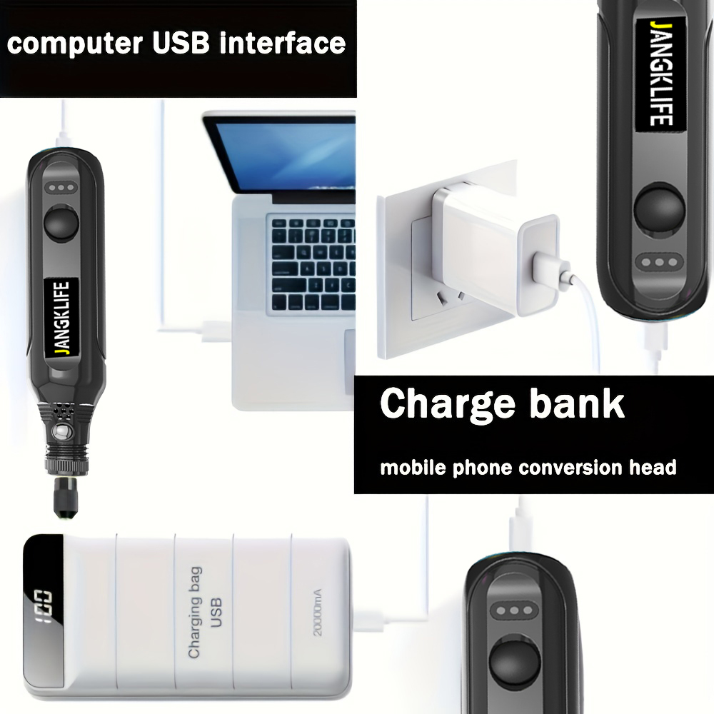 JANGKLIFE USB Cordless Rotary  - Cordless Rotary Tool Kit Accessories ulasan dan harga