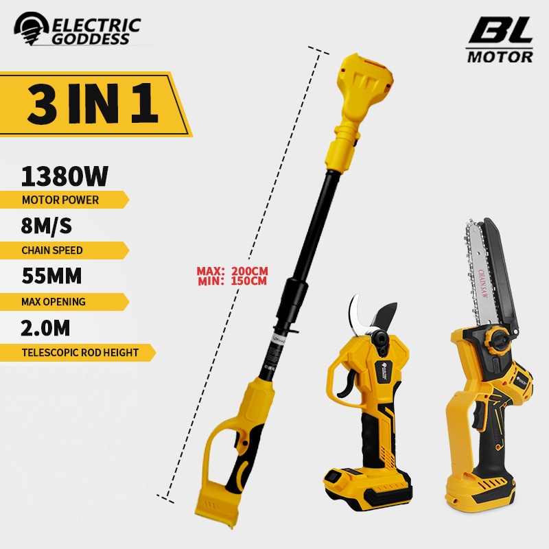 Brushless 6 Inch Electric Chai - Mini Electric Chainsaw 6 Inch ulasan dan harga