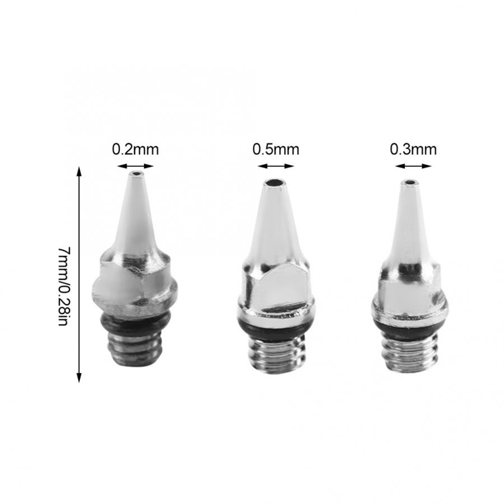 0.2/0.3/0.5MM Airbrush Nozzle  - Airbrush Kit With Mini Compressor ulasan dan harga