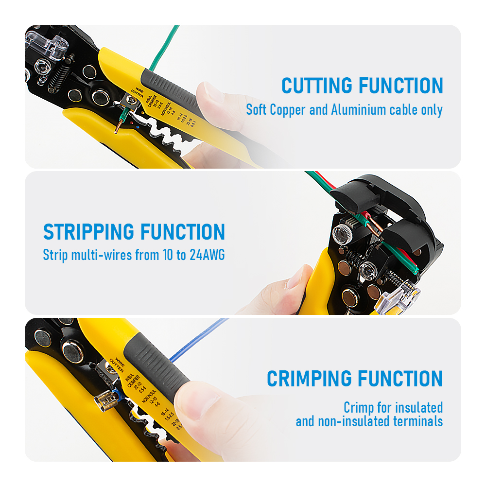Multifunctional Hand Tool Elec - Automatic Wire Stripper Cutter ulasan dan harga