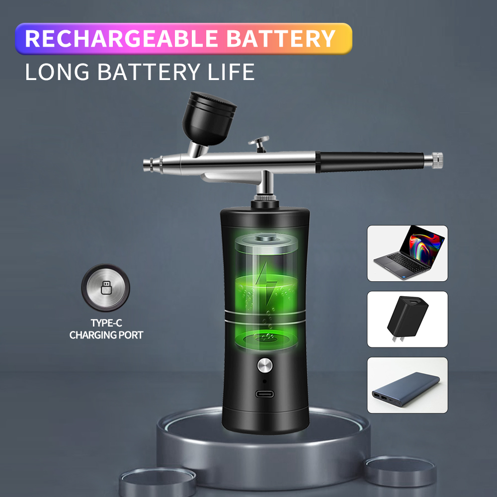 Portable Rechargeable Wireless - Airbrush Kit With Mini Compressor ulasan dan harga