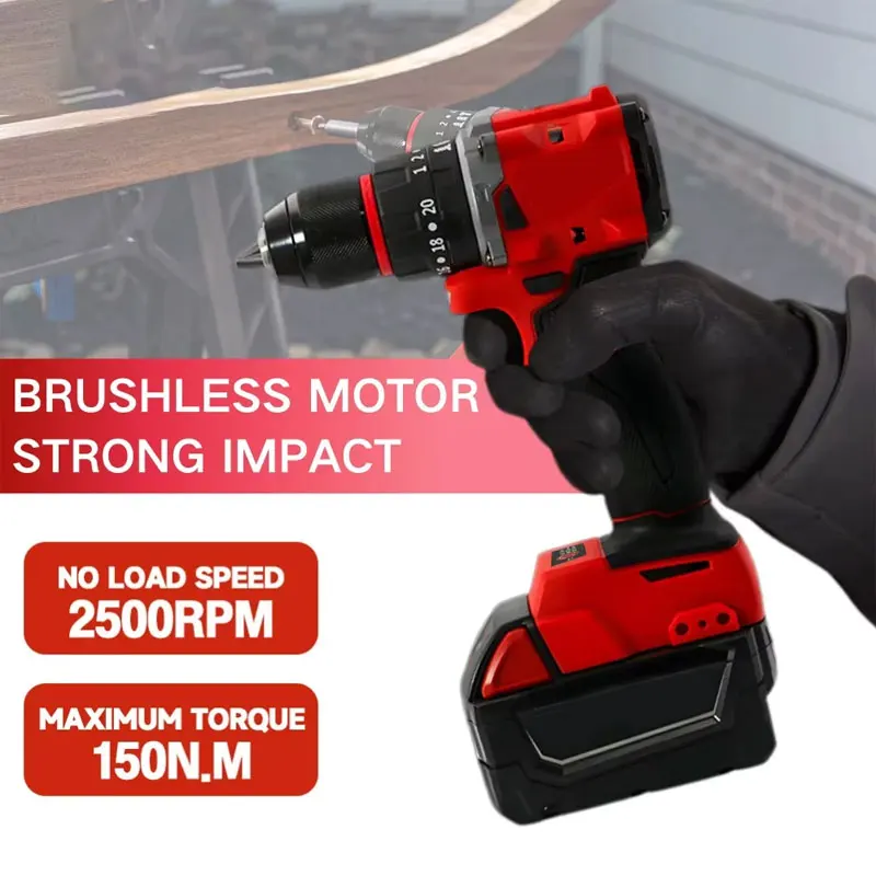 Small Electric Brushless Impac - Brushless Cordless Electric Drill 18V ulasan dan harga