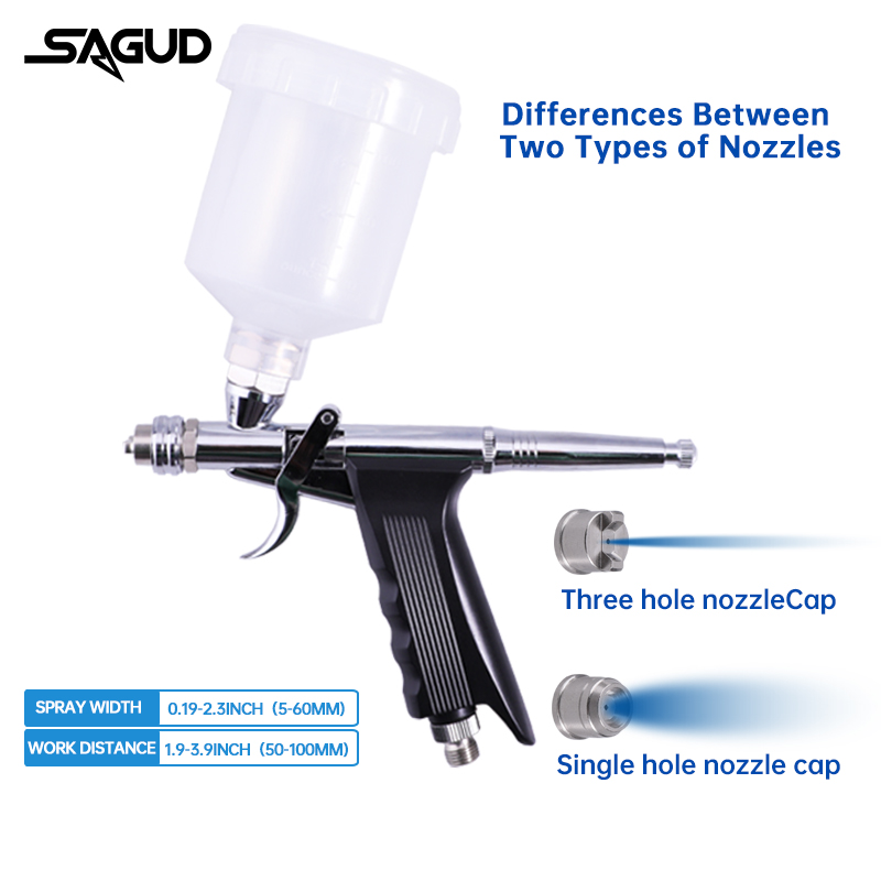 Gravity-Feed Airbrush Dual-Act - Airbrush Kit With Mini Compressor ulasan dan harga