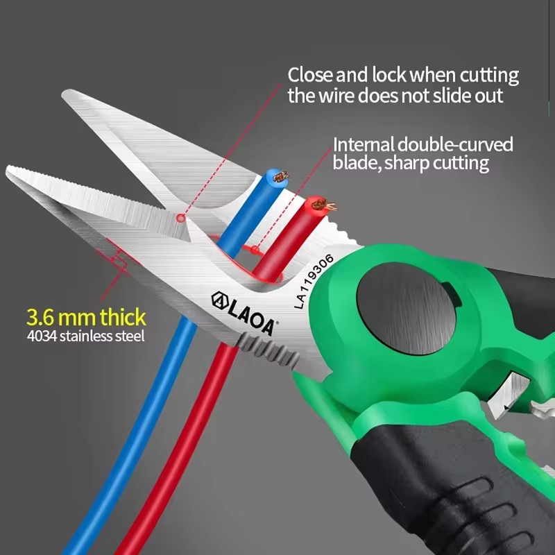 LAOA Electrician Scissors 6/7/ - Automatic Wire Stripper Cutter ulasan dan harga