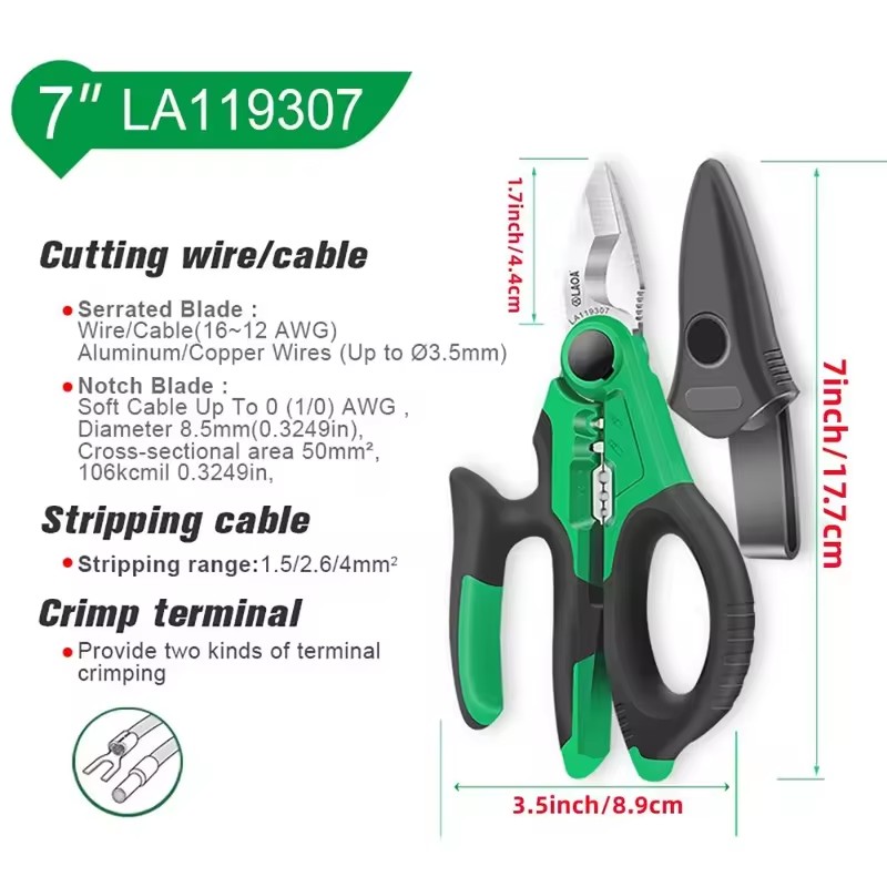 LAOA Electrician Scissors 6/7/ - Automatic Wire Stripper Cutter ulasan dan harga