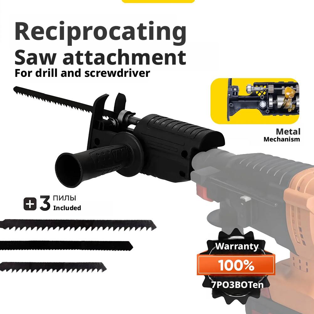 Electric Drill to Reciprocatin - Reciprocating Saw Attachment Drill ulasan dan harga